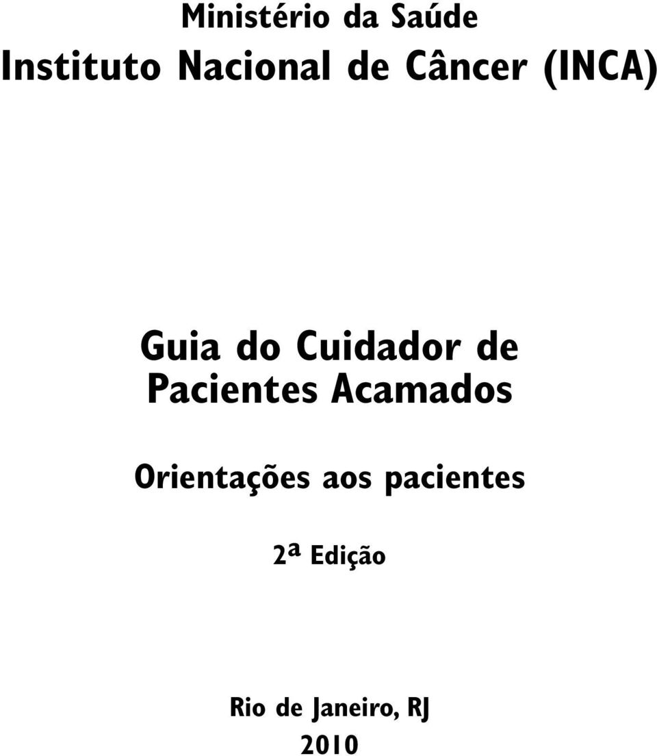 Pacientes Acamados Orientações aos