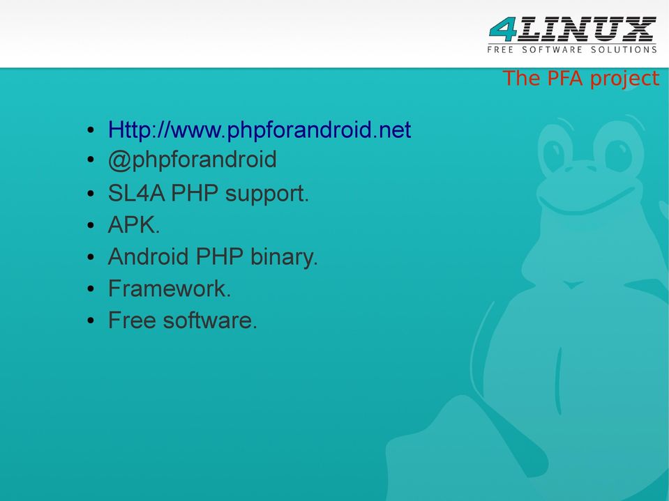 net @phpforandroid SL4A PHP