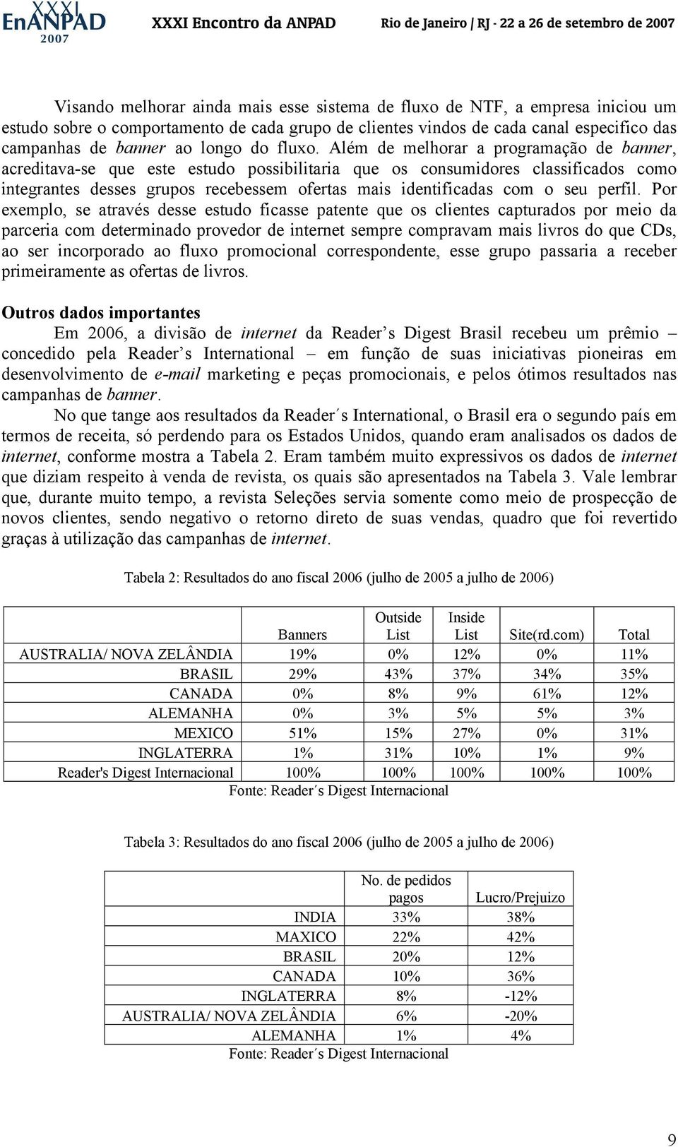 Além de melhorar a programação de banner, acreditava-se que este estudo possibilitaria que os consumidores classificados como integrantes desses grupos recebessem ofertas mais identificadas com o seu