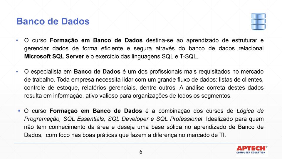 Toda empresa necessita lidar com um grande fluxo de dados: listas de clientes, controle de estoque, relatórios gerenciais, dentre outros.