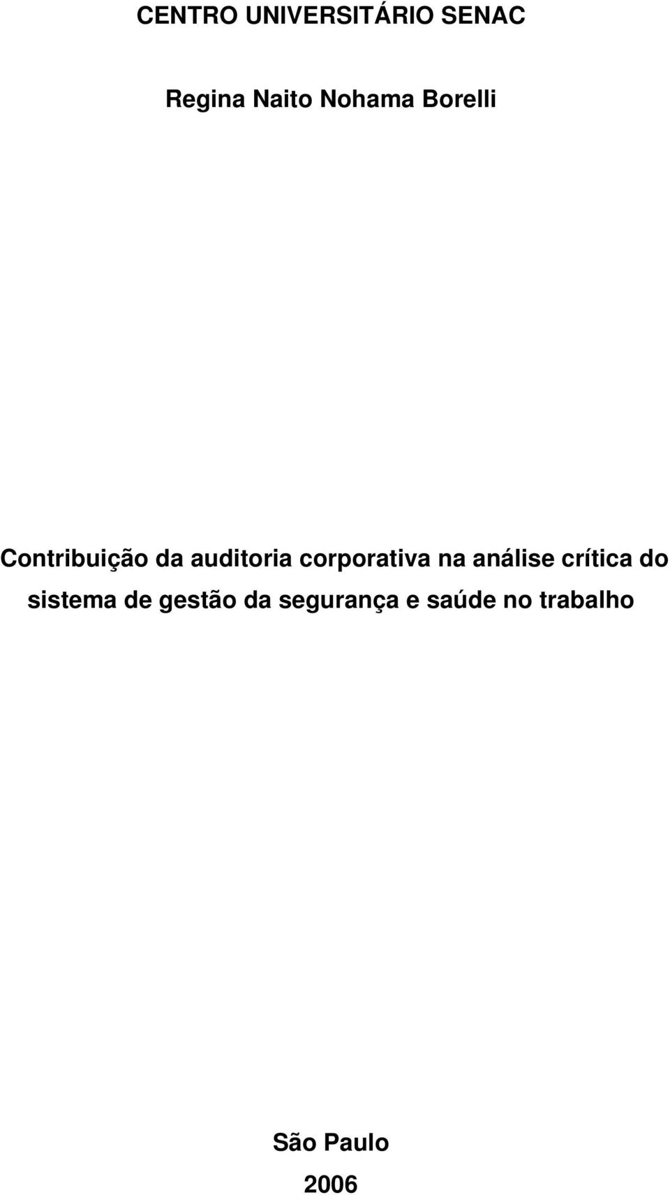 corporativa na análise crítica do sistema de