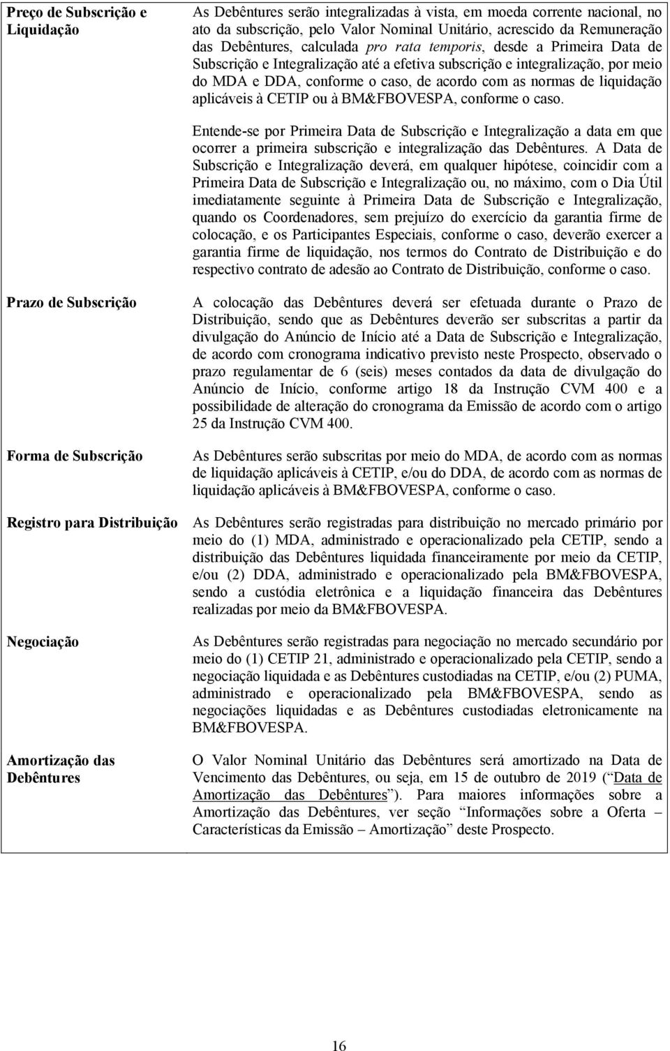 liquidação aplicáveis à CETIP ou à BM&FBOVESPA, conforme o caso.