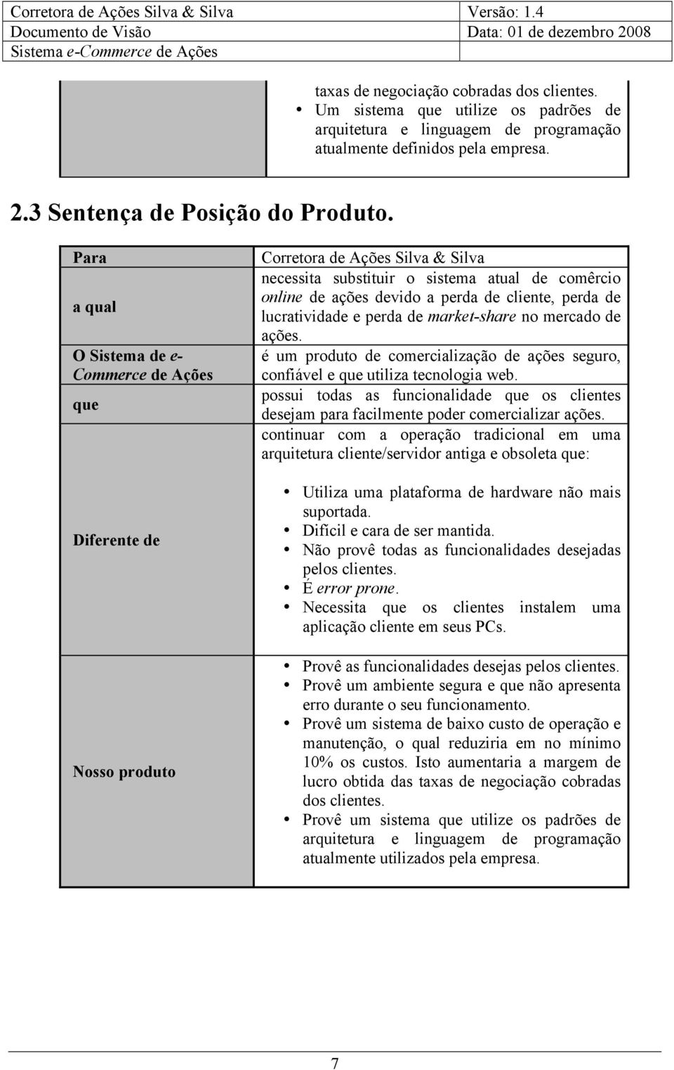 cliente, perda de lucratividade e perda de market-share no mercado de ações. é um produto de comercialização de ações seguro, confiável e que utiliza tecnologia web.