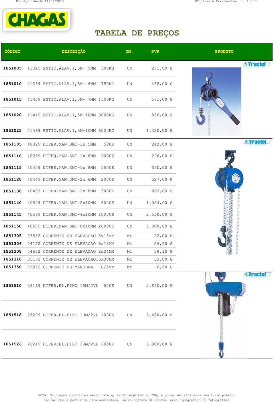 MAN.3MT-1x 8MM 1500K UN 390,00 1851120 40449 DIFER.MAN.3MT-2x 6MM 2000K UN 527,00 1851130 40489 DIFER.MAN.3MT-2x 8MM 3000K UN 682,00 1851140 40529 DIFER.MAN.3MT-2x10MM 5000K UN 1.