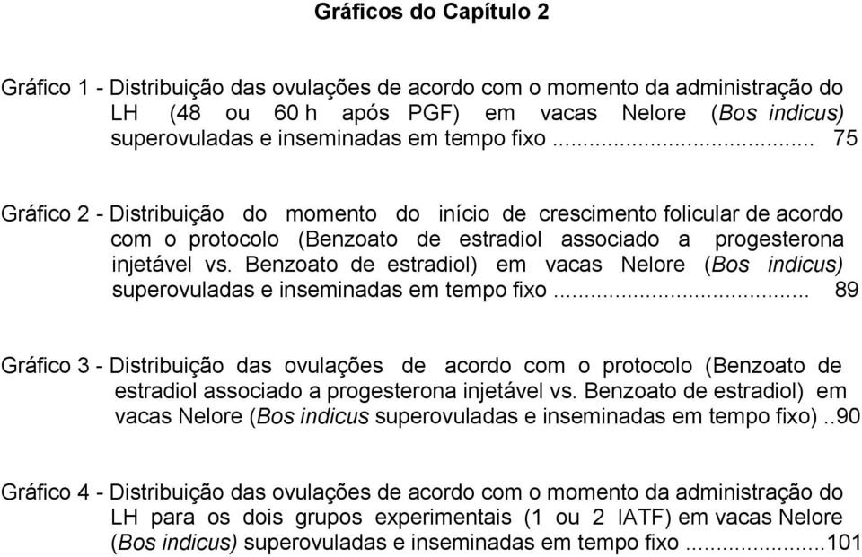 Benzoato de estradiol) em vacas Nelore (Bos indicus) superovuladas e inseminadas em tempo fixo.