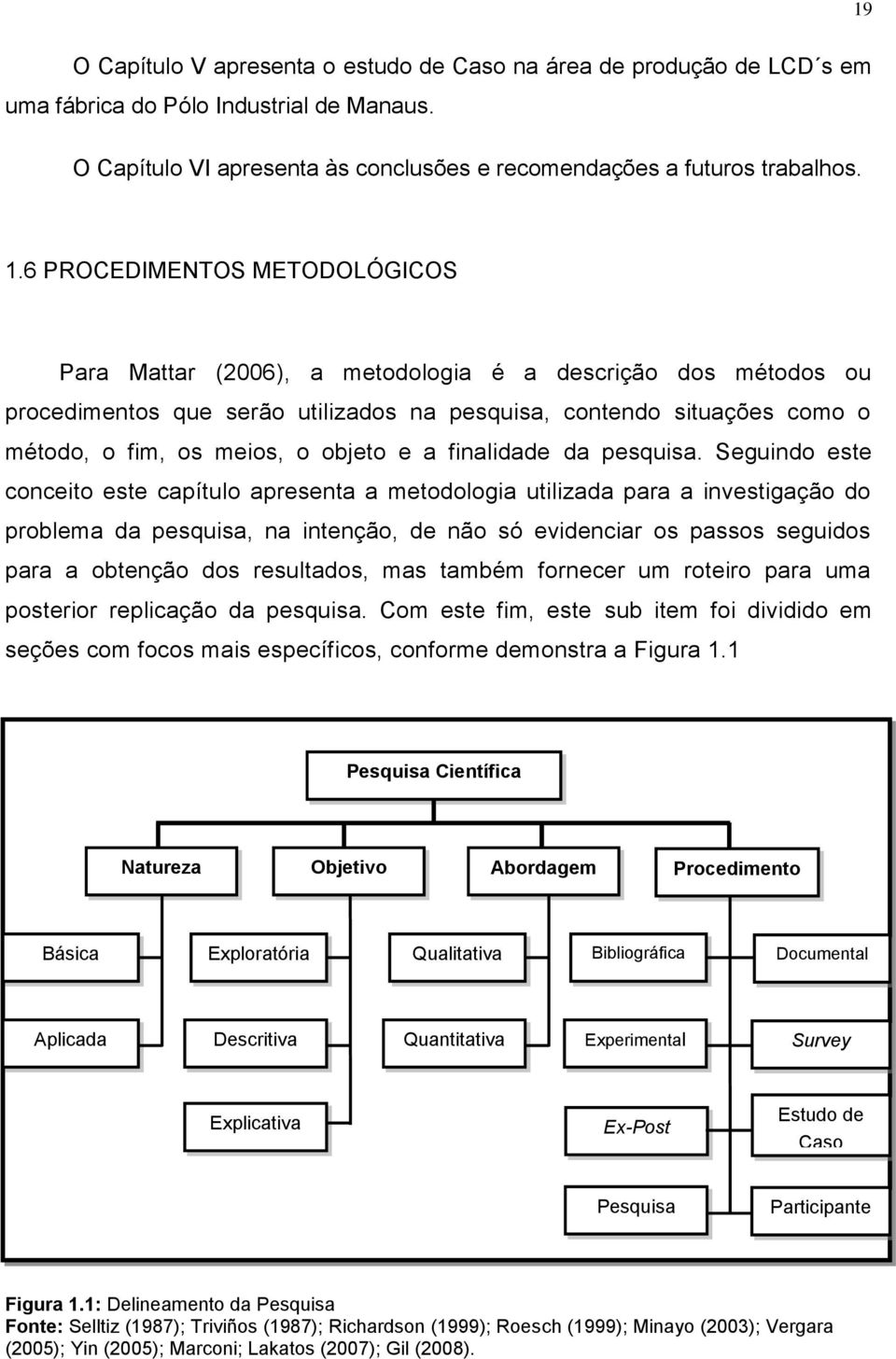 objeto e a finalidade da pesquisa.