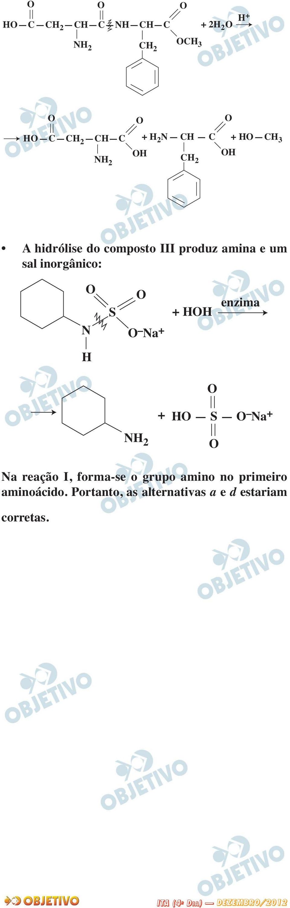 inorgânico: S N Na + + HH enzima H Na reação I, forma-se o grupo amino no