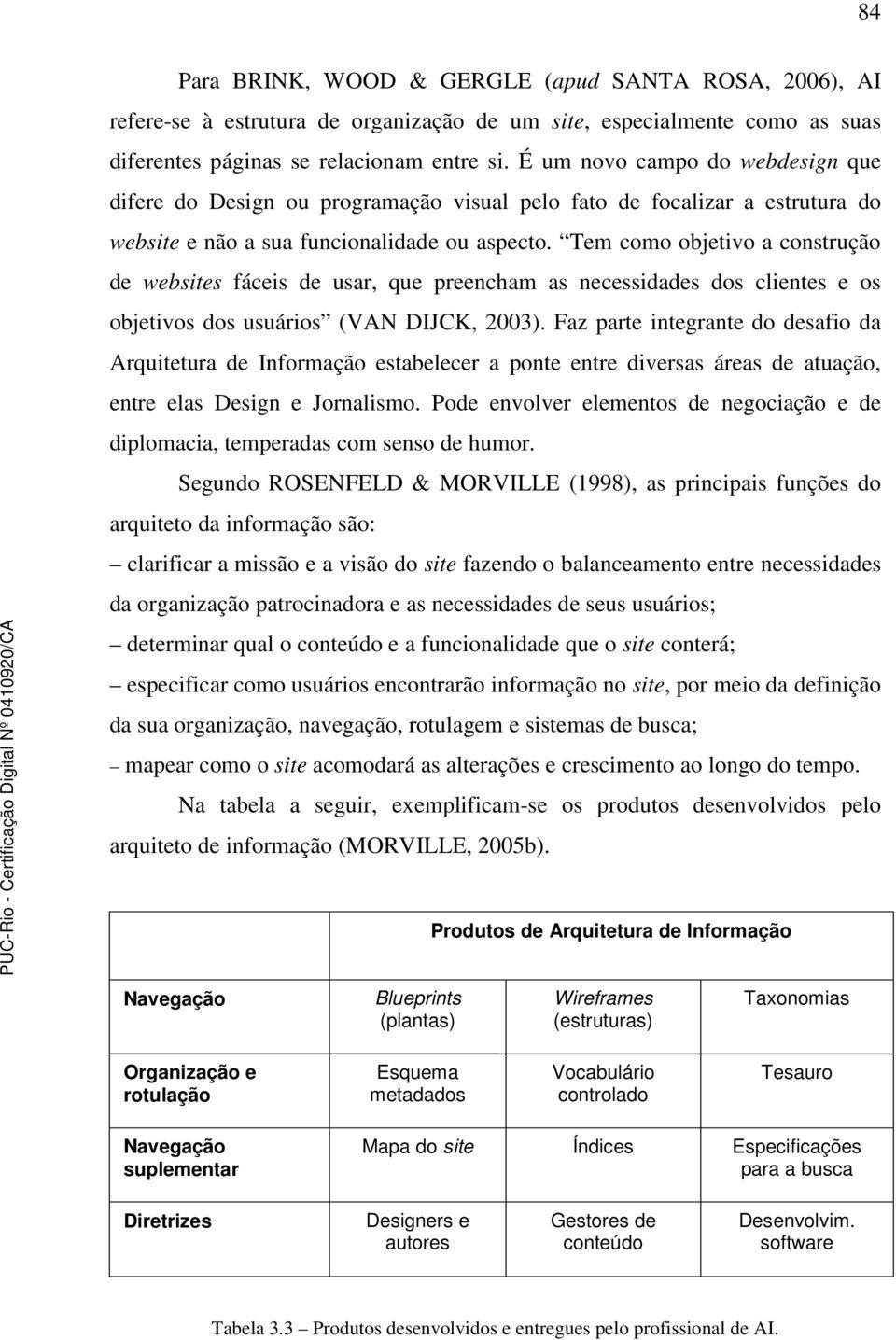 Tem como objetivo a construção de websites fáceis de usar, que preencham as necessidades dos clientes e os objetivos dos usuários (VAN DIJCK, 2003).