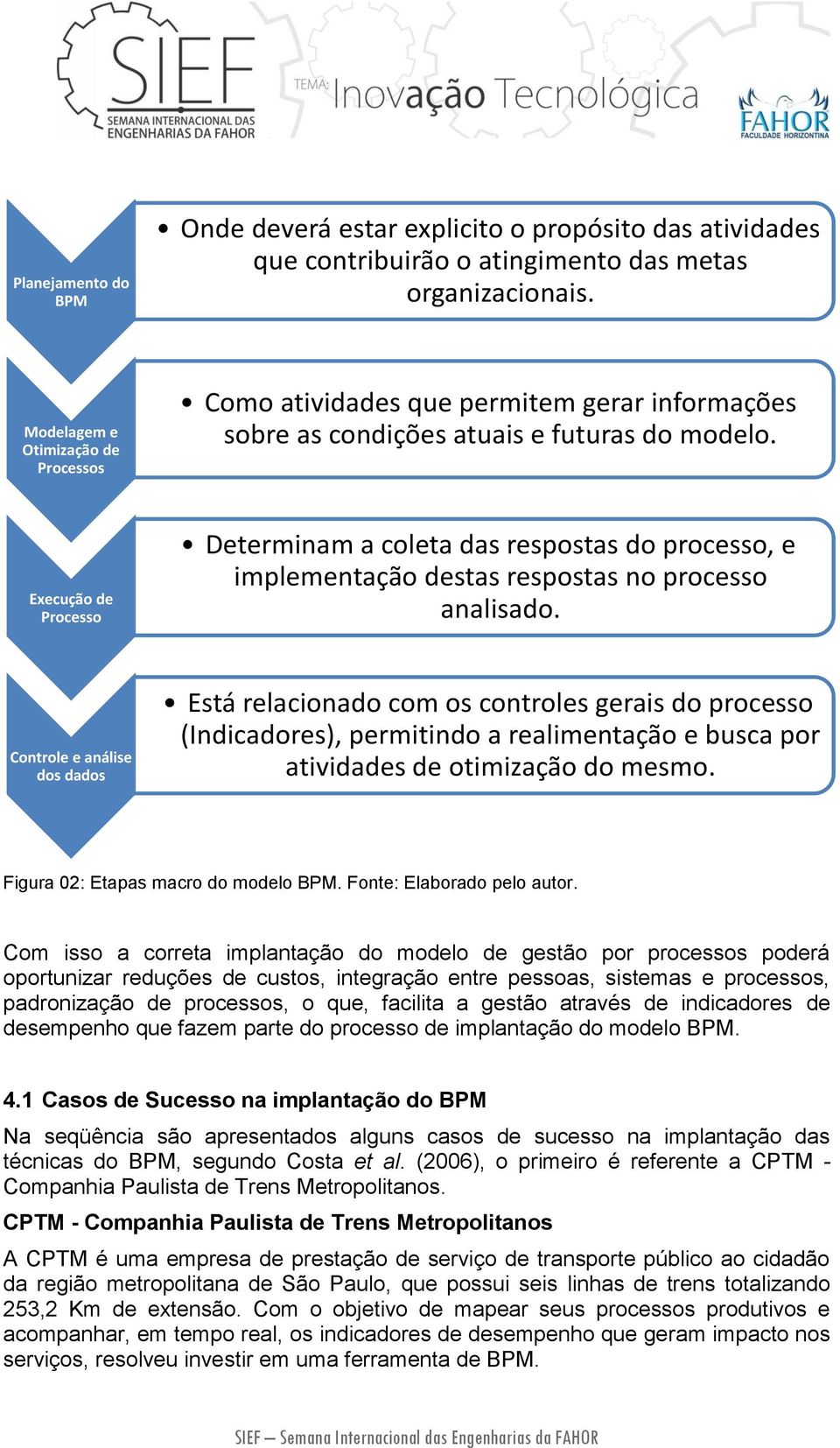 Execução de Processo Determinam a coleta das respostas do processo, e implementação destas respostas no processo analisado.