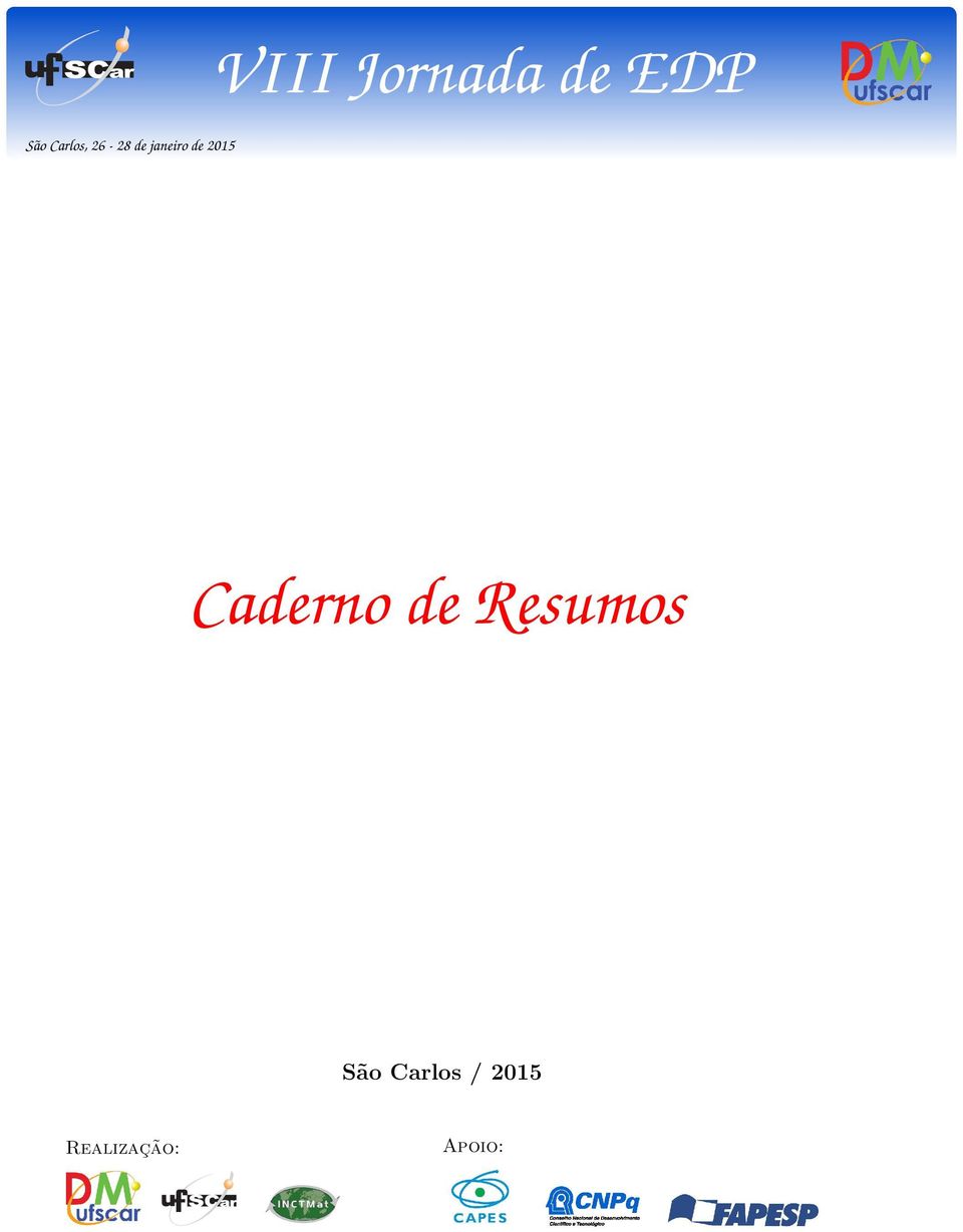 Caderno de Resumos São Carlos / 2015 São SãoCarlos