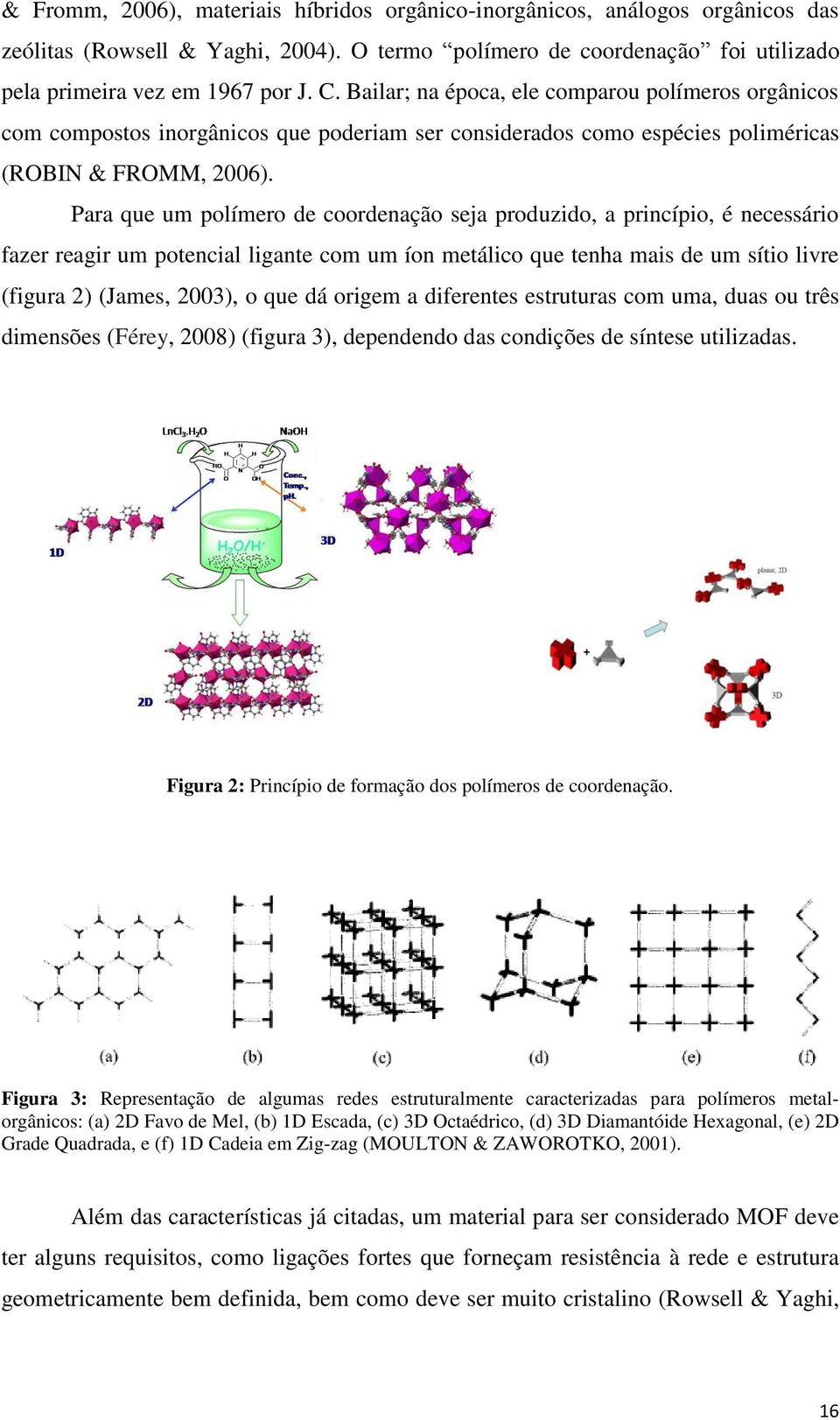 Para que um polímero de coordenação seja produzido, a princípio, é necessário fazer reagir um potencial ligante com um íon metálico que tenha mais de um sítio livre (figura 2) (James, 2003), o que dá