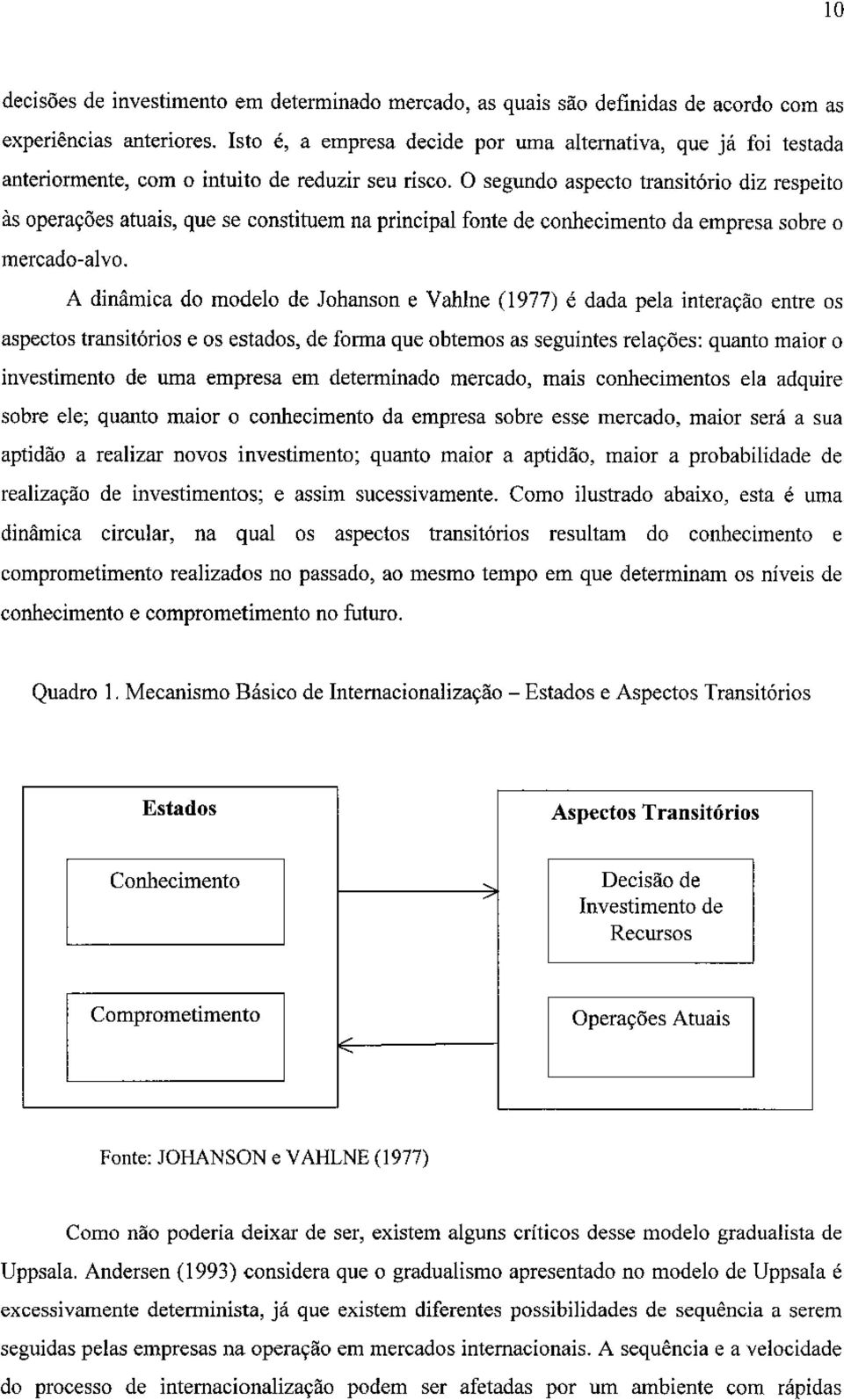 O segundo aspecto transitório diz respeito às operações atuais, que se constituem na principal fonte de conhecimento da empresa sobre o mercado-alvo.