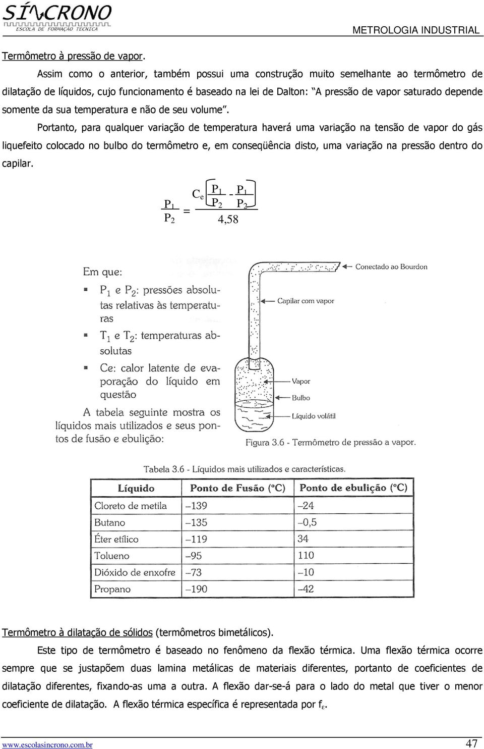 saturado depende somente da sua temperatura e não de seu volume.