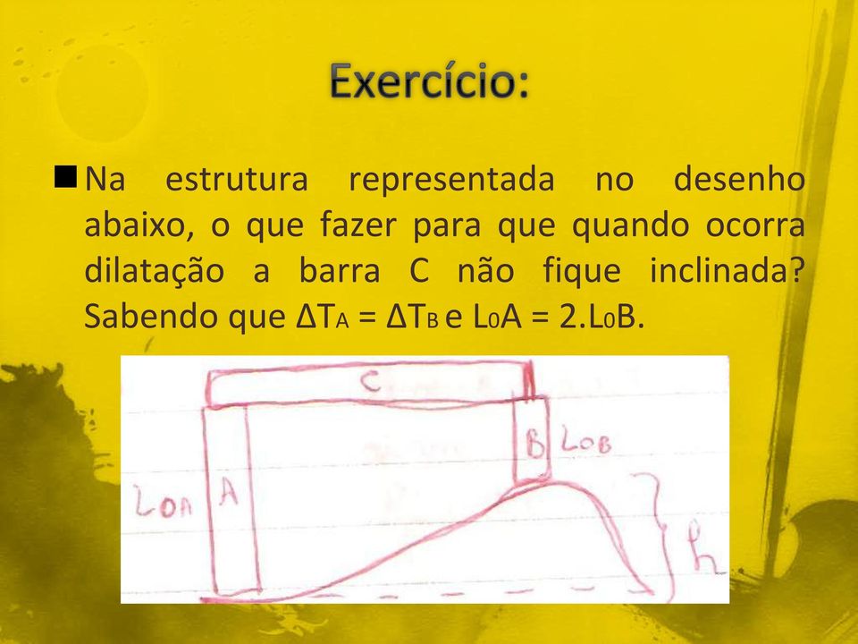 ocorra dilatação a barra C não fique