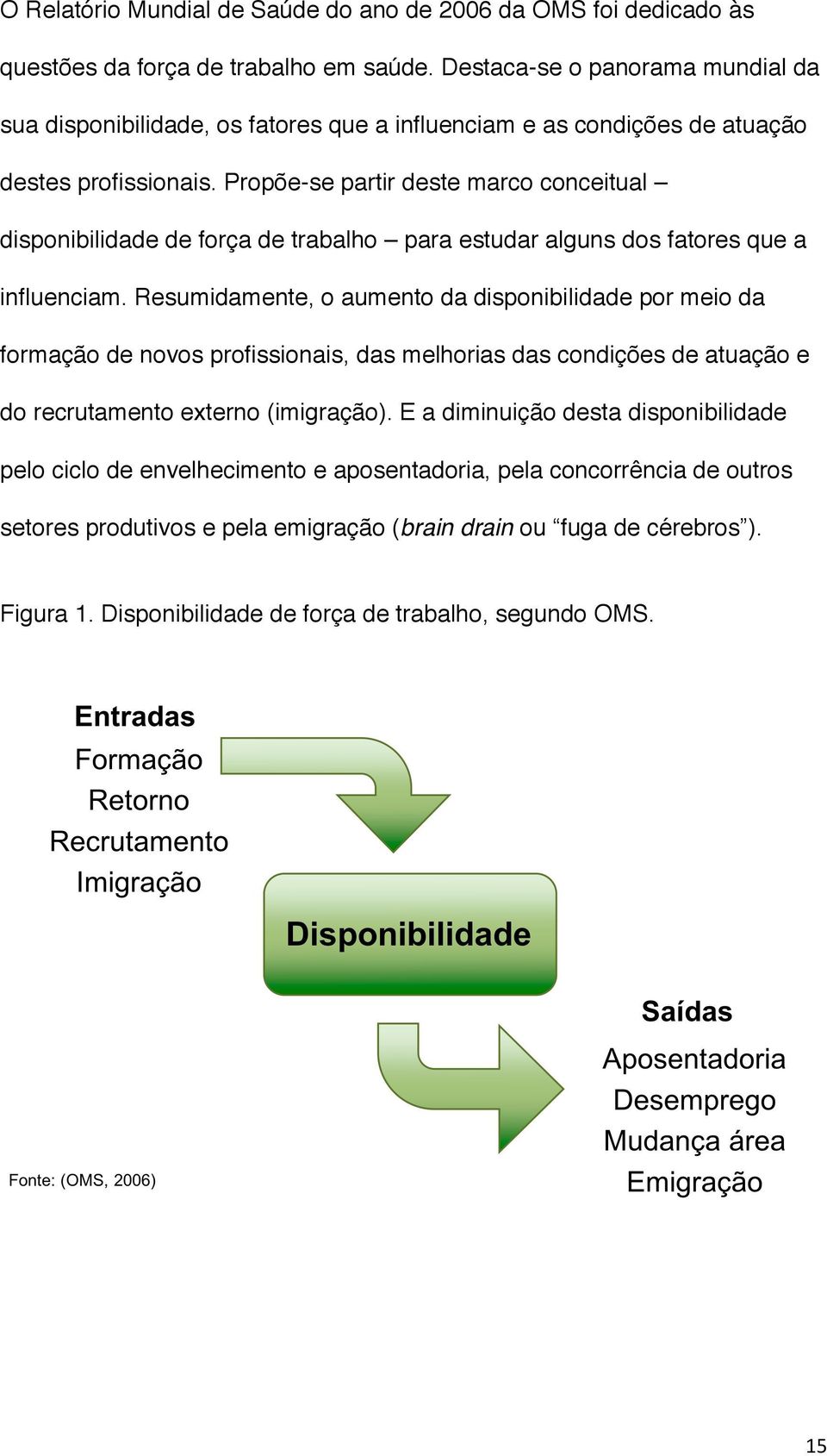 Propõe-se partir deste marco conceitual disponibilidade de força de trabalho para estudar alguns dos fatores que a influenciam.