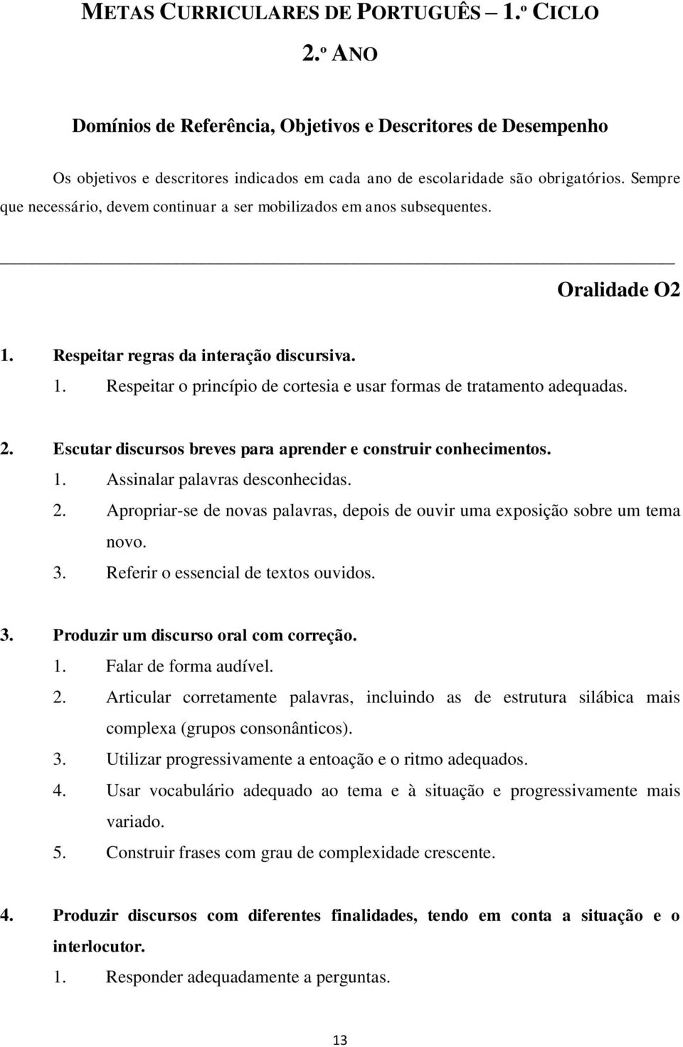 2. Escutar discursos breves para aprender e construir conhecimentos. 1. Assinalar palavras desconhecidas. 2. Apropriar-se de novas palavras, depois de ouvir uma exposição sobre um tema novo. 3.