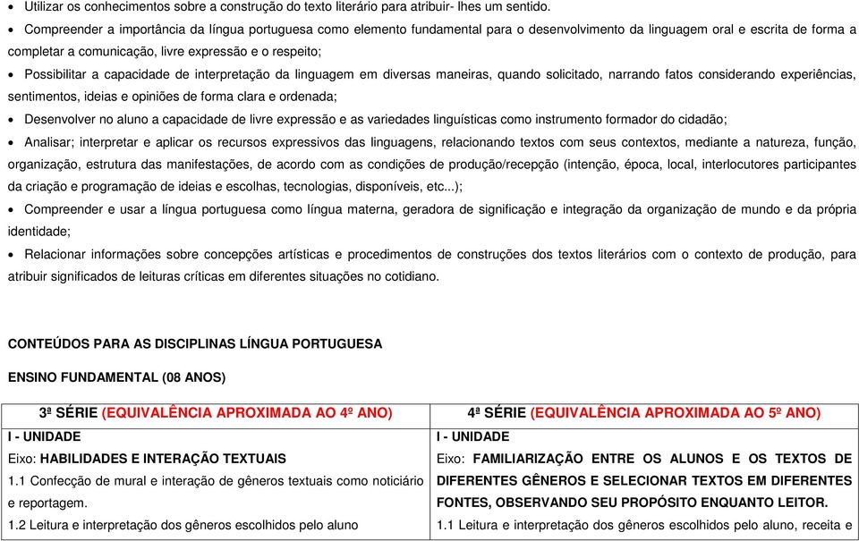 Possibilitar a capacidade de interpretação da linguagem em diversas maneiras, quando solicitado, narrando fatos considerando experiências, sentimentos, ideias e opiniões de forma clara e ordenada;