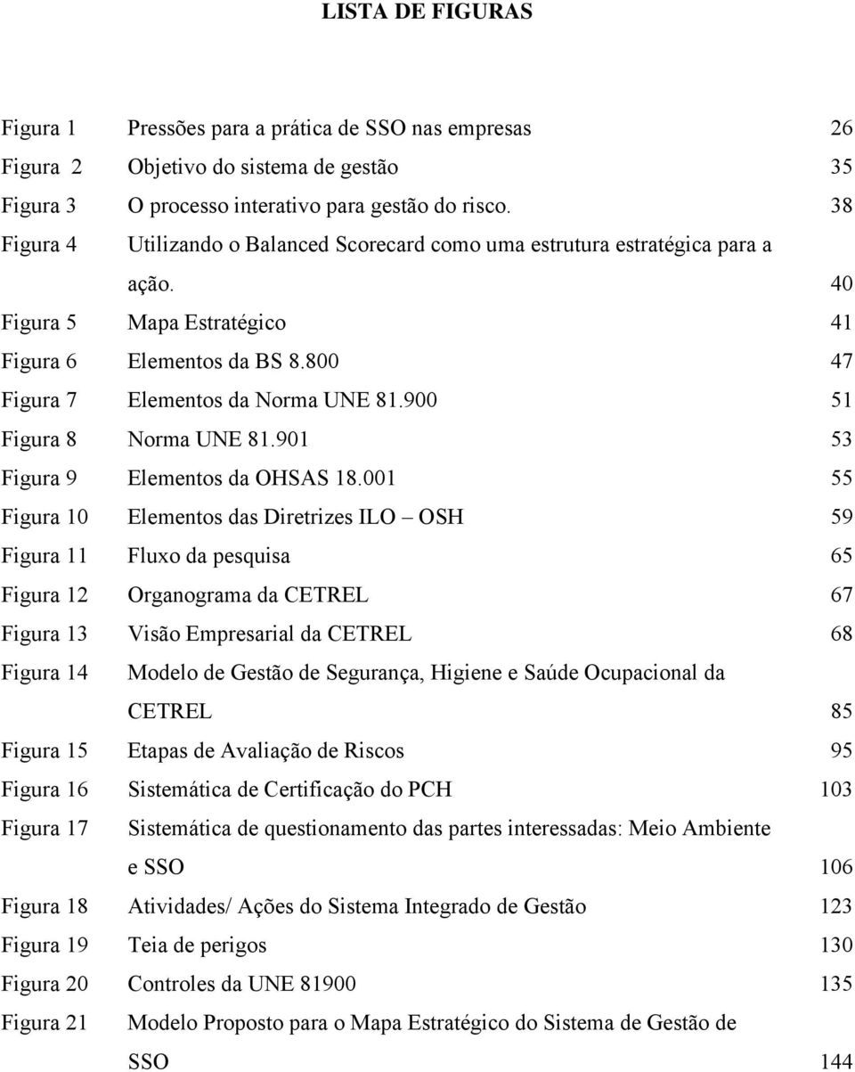 900 51 Figura 8 Norma UNE 81.901 53 Figura 9 Elementos da OHSAS 18.