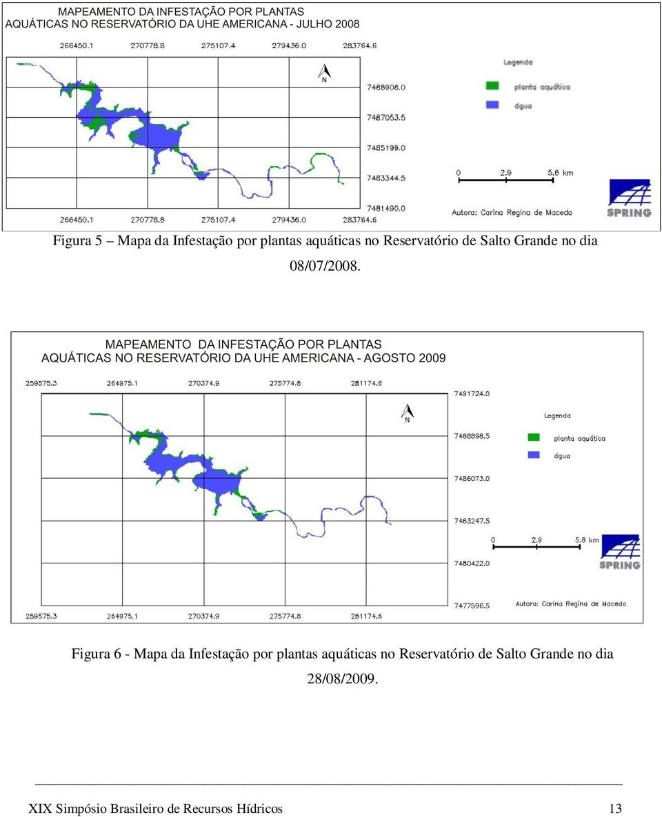 Figura 6 - Mapa da Infestação por plantas aquáticas no