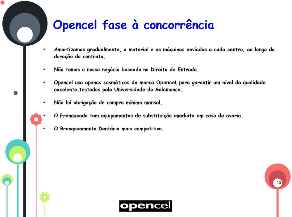 Opencel usa apenas cosméticos da marca Opencel, para garantir um nível de qualidade excelente,testados pela Universidade