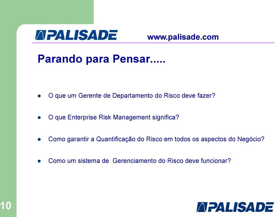 O que Enterprise Risk Management significa?