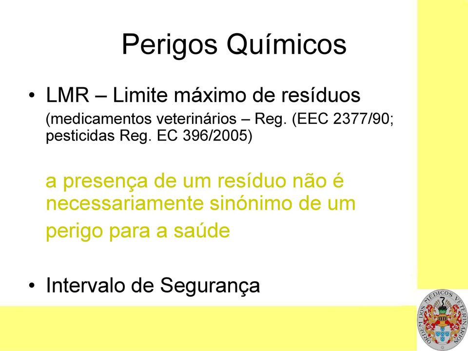 (EEC 2377/90; pesticidas Reg.