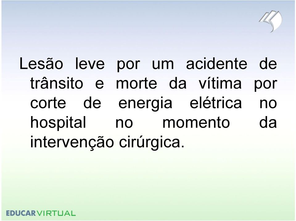 corte de energia elétrica no