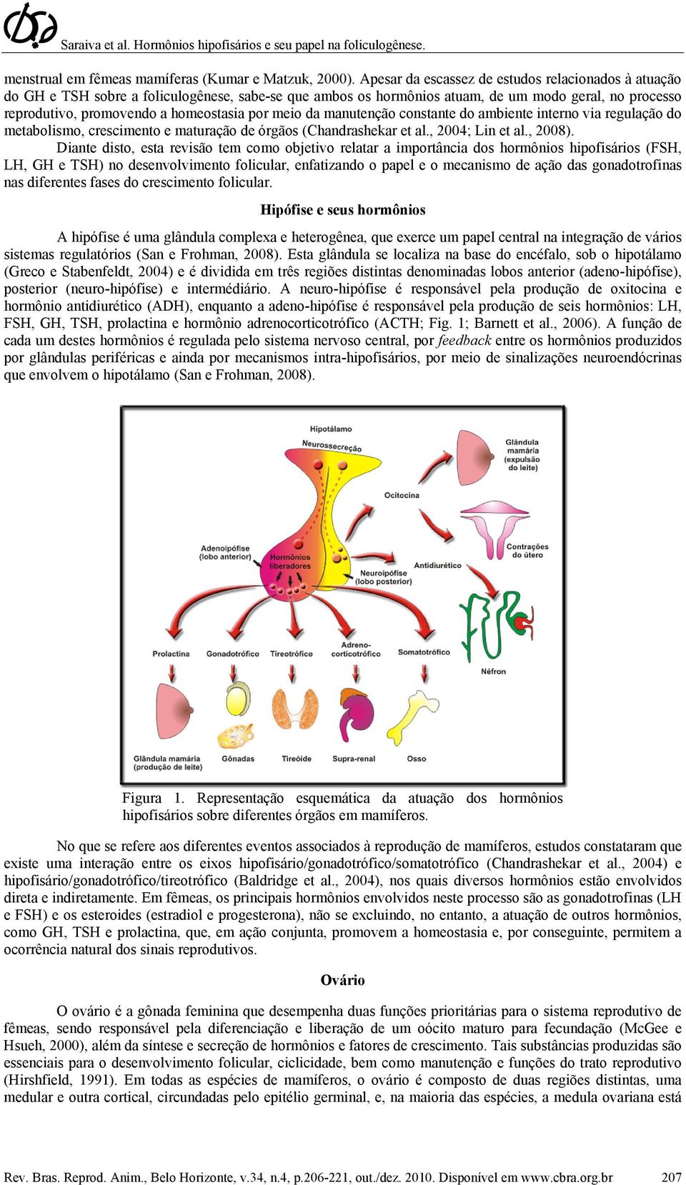 meio da manutenção constante do ambiente interno via regulação do metabolismo, crescimento e maturação de órgãos (Chandrashekar et al., 2004; Lin et al., 2008).