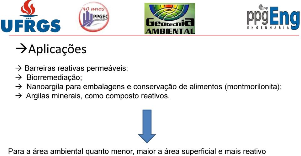 (montmorilonita); Argilas minerais, como composto reativos.