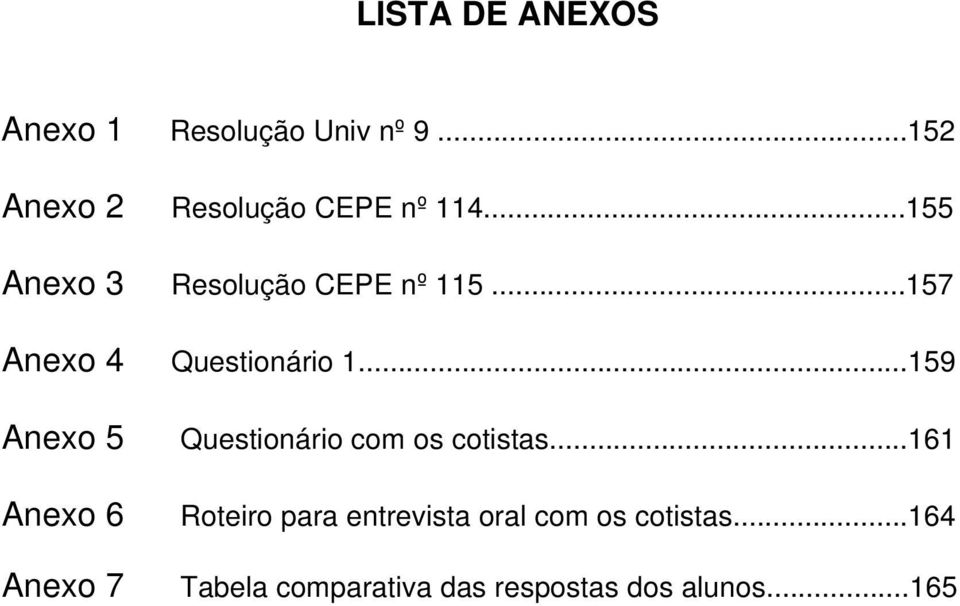 ..159 Anexo 5 Anexo 6 Anexo 7 Questionário com os cotistas.