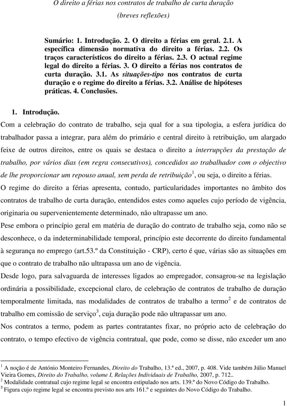 4. Conclusões. 1. Introdução.