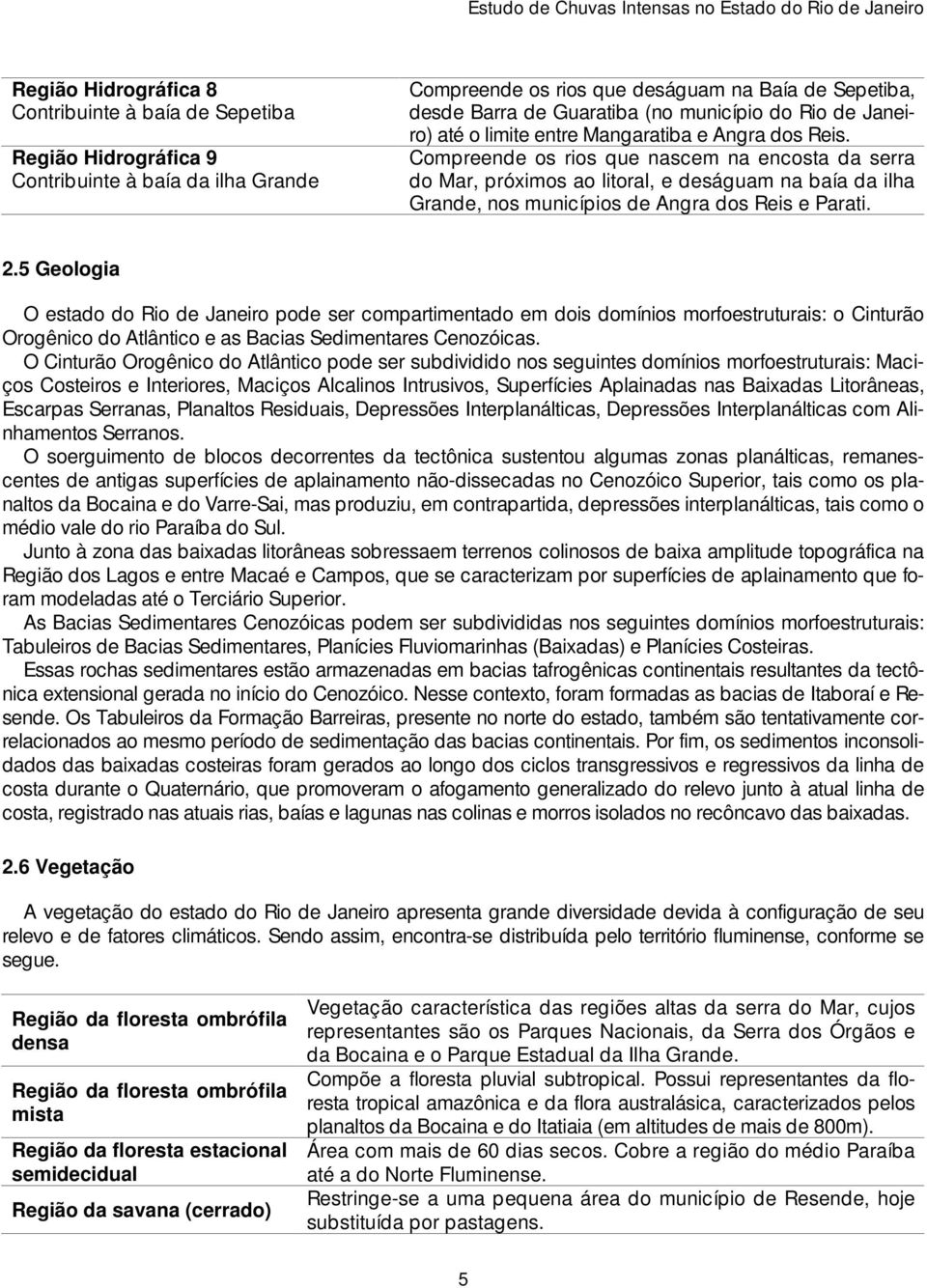 Compreende os rios que nascem na encosta da serra do Mar, próximos ao litoral, e deságuam na baía da ilha Grande, nos municípios de Angra dos Reis e Parati. 2.