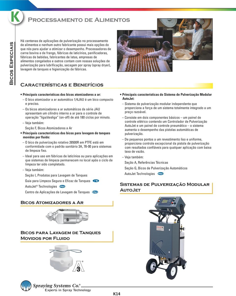 Processadores de carne bovina e de frango, fábricas de laticínios, panificadoras, fábricas de bebidas, fabricantes de latas, empresas de alimentos congelados e outros contam com nossas soluções de