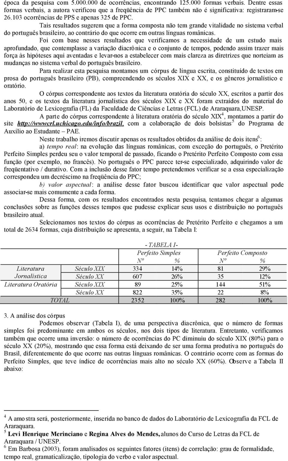 Tais resultados sugerem que a forma composta não tem grande vitalidade no sistema verbal do português brasileiro, ao contrário do que ocorre em outras línguas românicas.