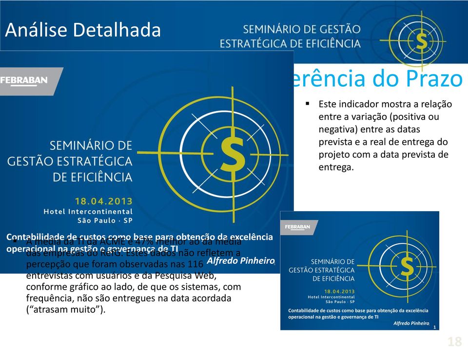 governança Estes dados de TInão refletem a percepção que foram observadas nas 116 Alfredo Pinheiro 1 1 entrevistas com usuários e da Pesquisa Web, conforme gráfico ao lado, de que os