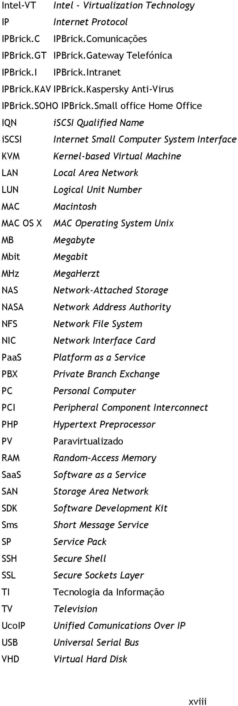 Small office Home Office IQN iscsi Qualified Name iscsi Internet Small Computer System Interface KVM Kernel-based Virtual Machine LAN Local Area Network LUN Logical Unit Number MAC Macintosh MAC OS X