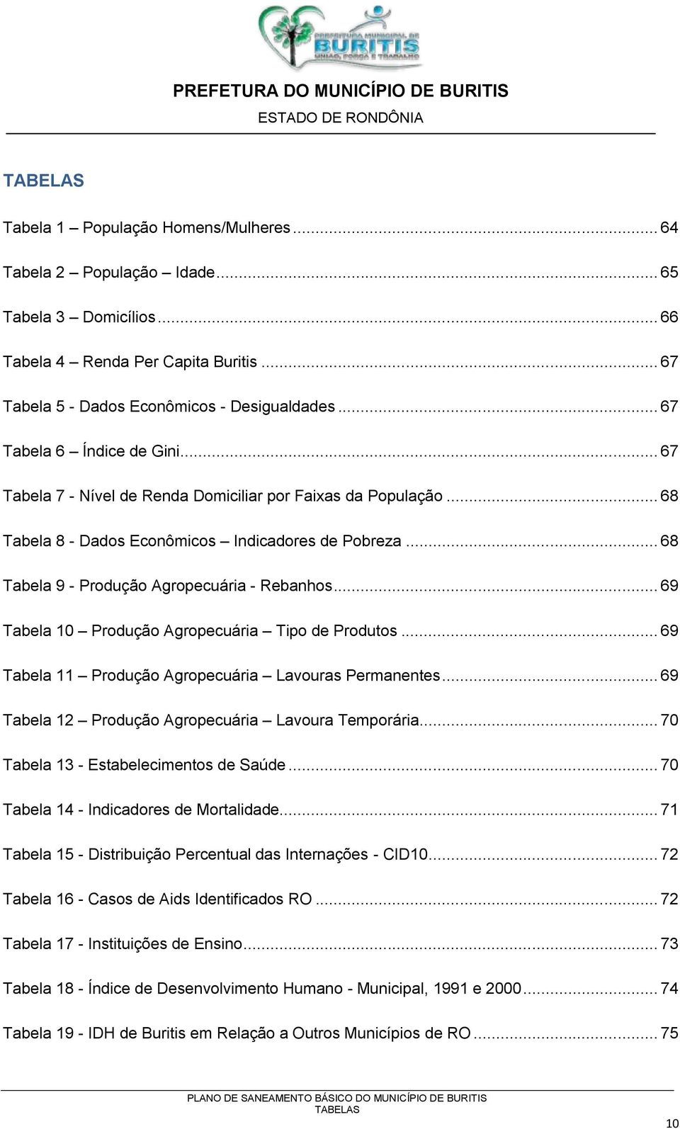 .. 68 Tabela 9 - Produção Agropecuária - Rebanhos... 69 Tabela 10 Produção Agropecuária Tipo de Produtos... 69 Tabela 11 Produção Agropecuária Lavouras Permanentes.