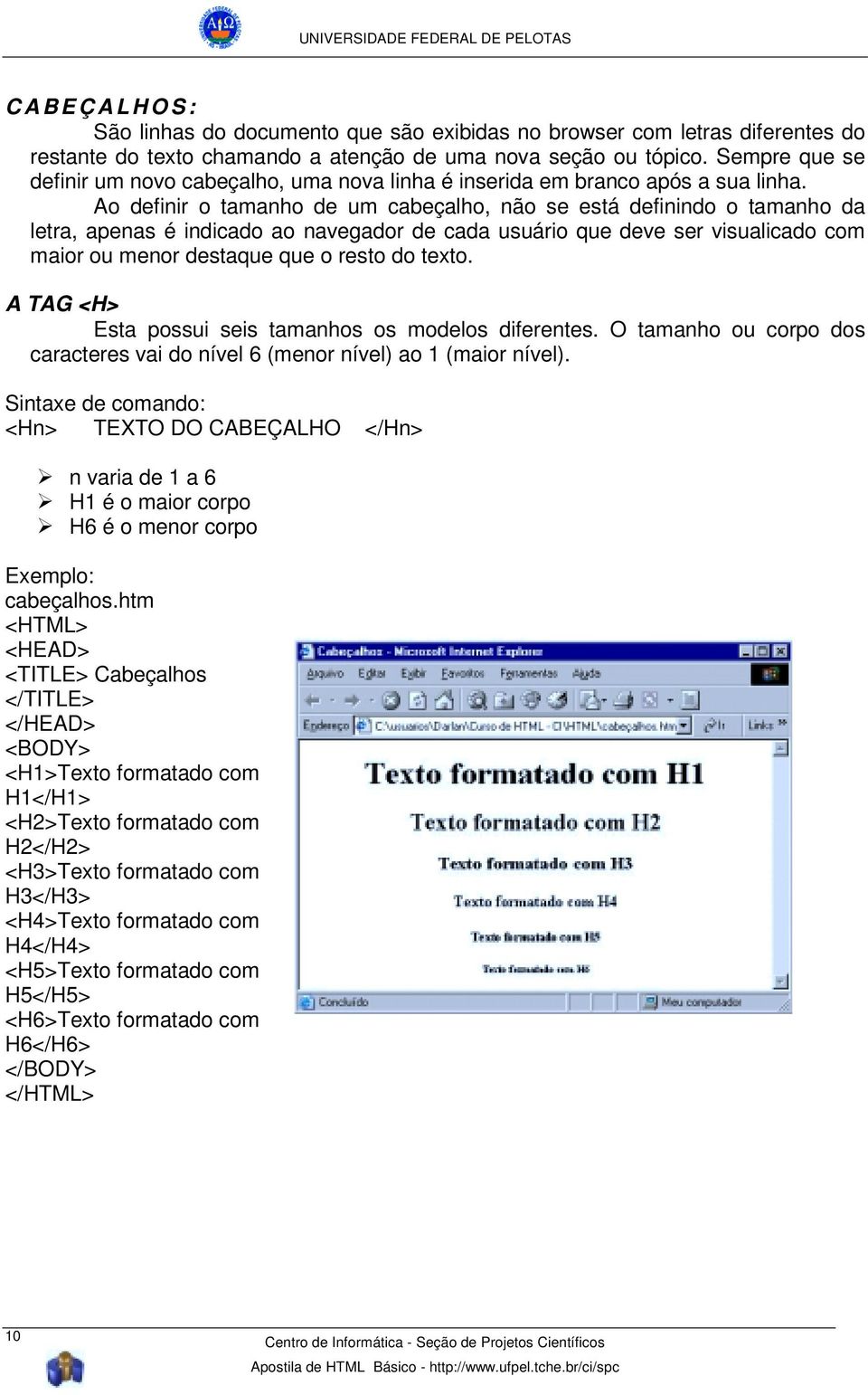 Ao definir o tamanho de um cabeçalho, não se está definindo o tamanho da letra, apenas é indicado ao navegador de cada usuário que deve ser visualicado com maior ou menor destaque que o resto do