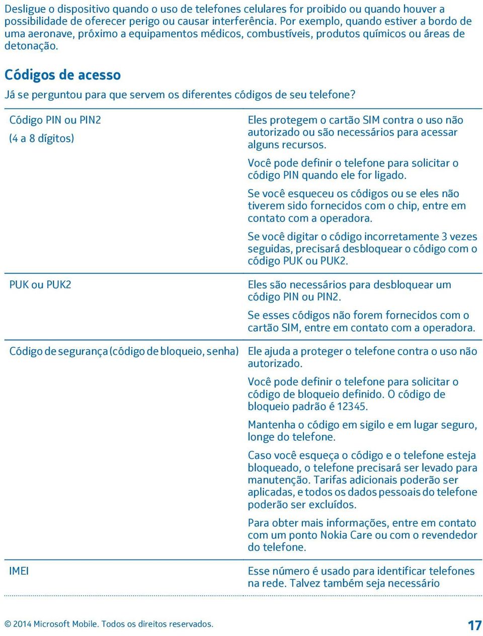 Códigos de acesso Já se perguntou para que servem os diferentes códigos de seu telefone?