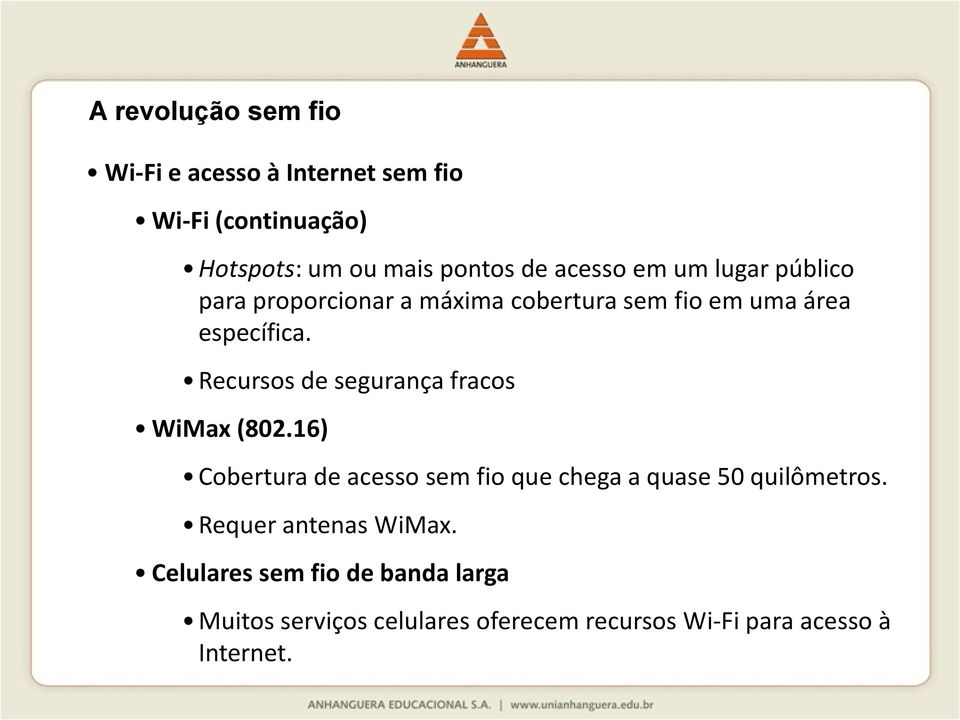 Recursos de segurança fracos WiMax (802.