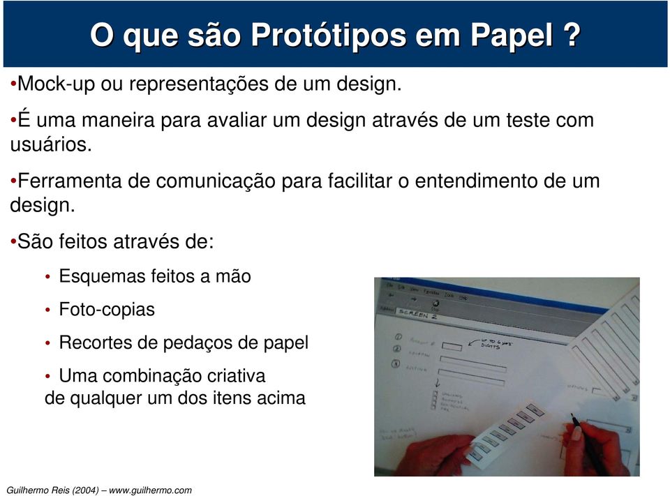 Ferramenta de comunicação para facilitar o entendimento de um design.