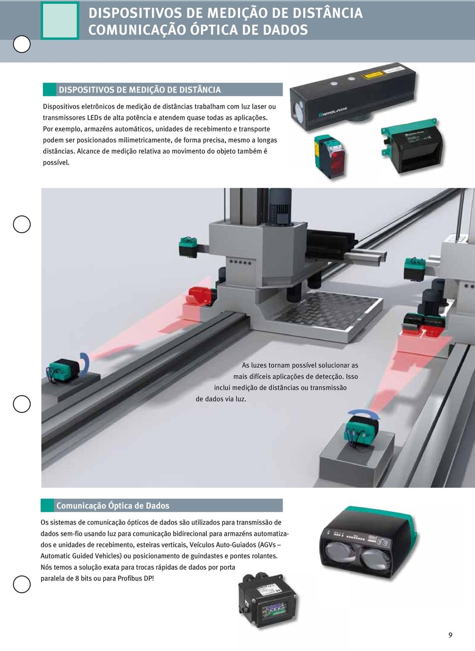 Por exemplo, armazéns automáticos, unidades de recebimento e transporte podem ser posicionados milimetricamente, de forma precisa, mesmo a longas distâncias.