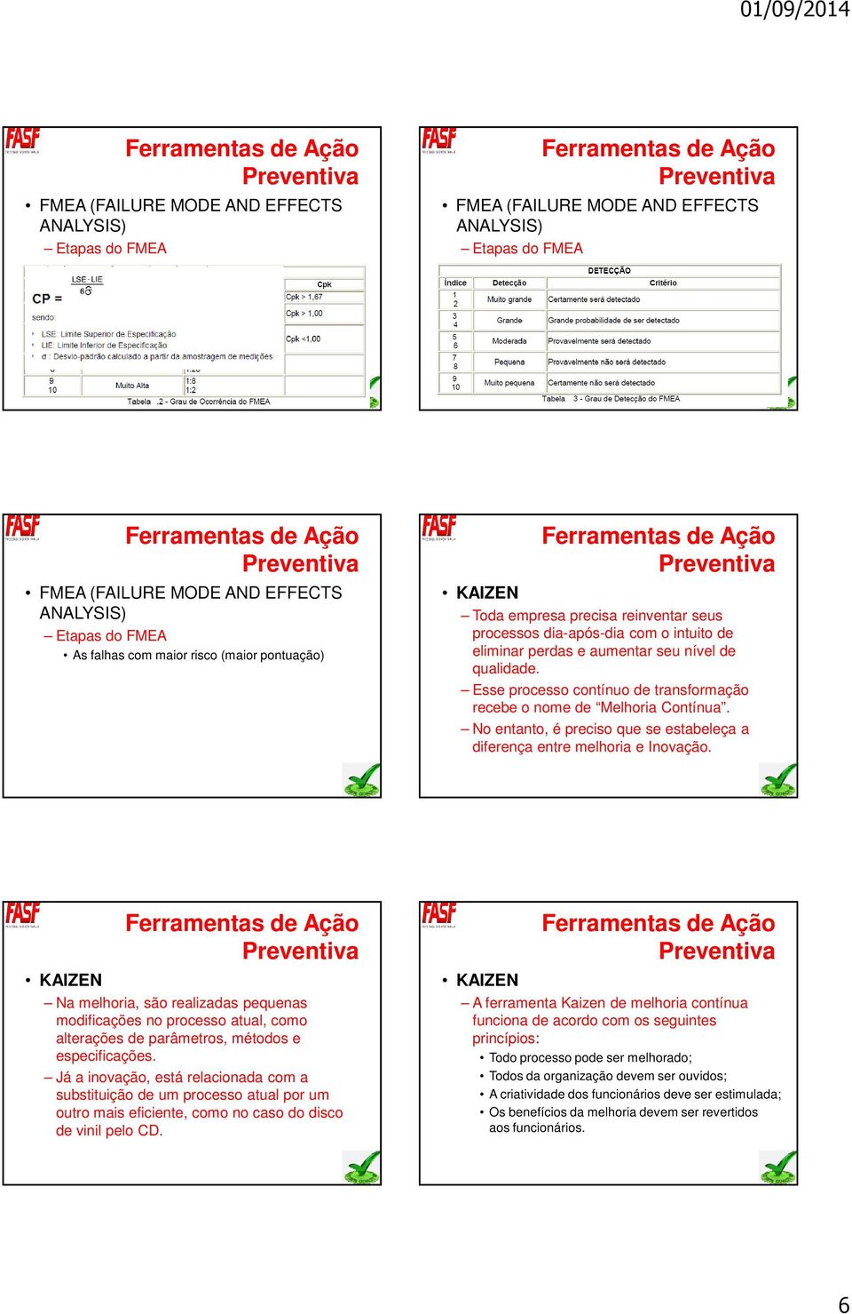 Na melhoria, são realizadas pequenas modificações no processo atual, como alterações de parâmetros, métodos e especificações.