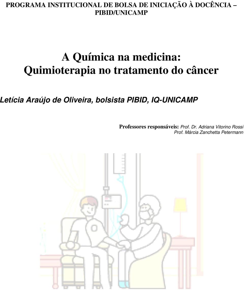 Araújo de Oliveira, bolsista PIBID, IQ-UNICAMP Professores