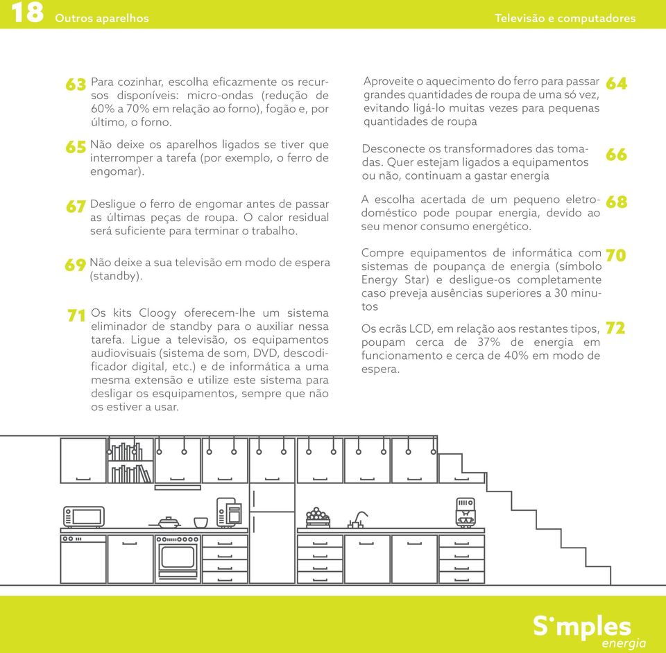 O calor residual será suficiente para terminar o trabalho. Não deixe a sua televisão em modo de espera (standby).