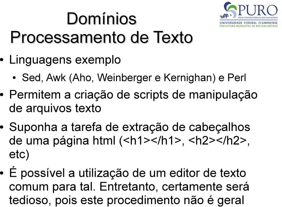 extração de cabeçalhos de uma página html (<h1></h1>, <h2></h2>, etc) É possível a utilização