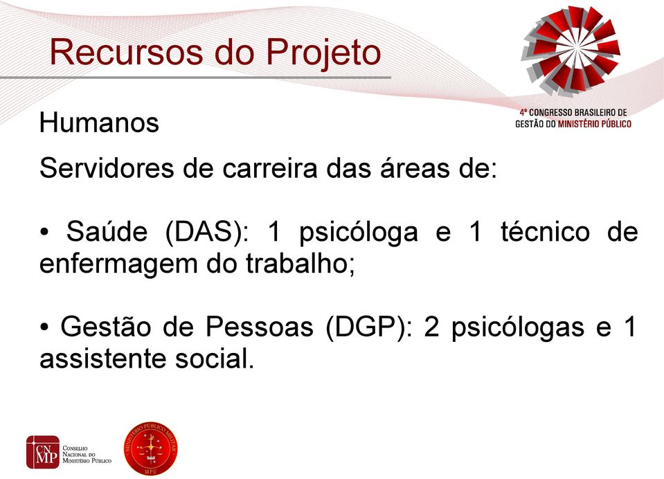 e 1 técnico de enfermagem do trabalho; Gestão