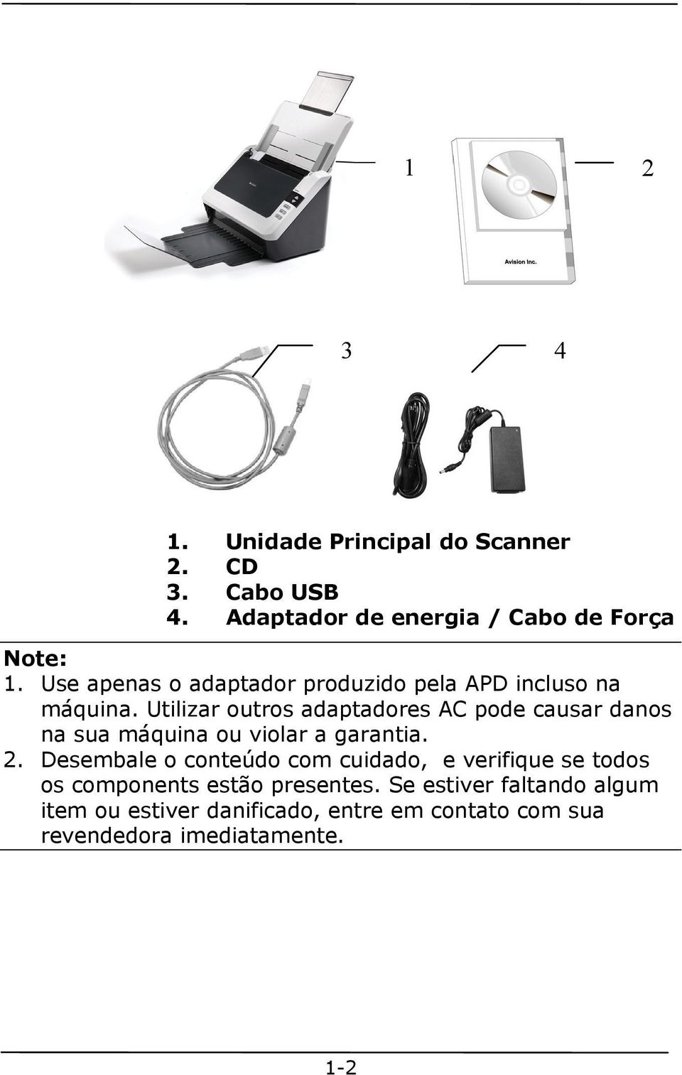 Utilizar outros adaptadores AC pode causar danos na sua máquina ou violar a garantia. 2.