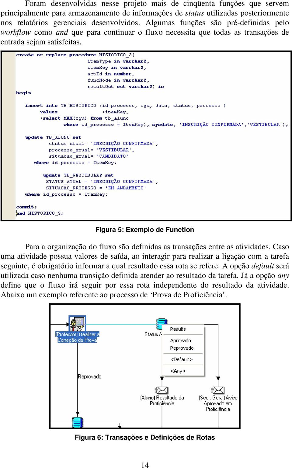 Figura 5: Exemplo de Function Para a organização do fluxo são definidas as transações entre as atividades.