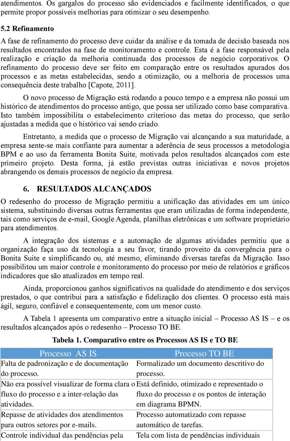 Esta é a fase responsável pela realização e criação da melhoria continuada dos processos de negócio corporativos.